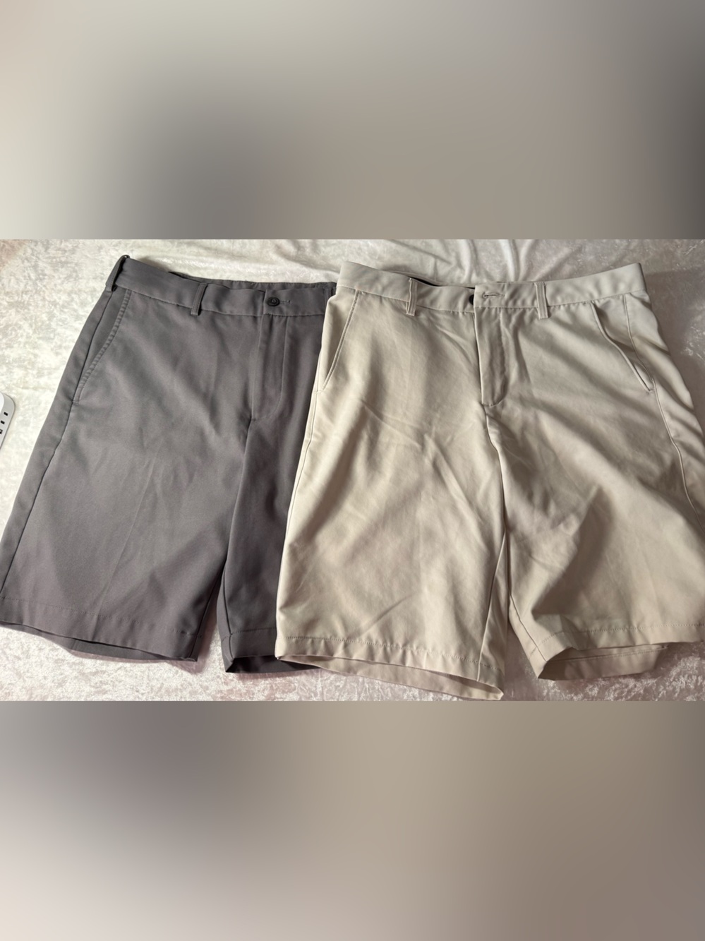 PGA & TEK Gear Men’s Golf Shorts Charcoal Gray Khaki Comfort